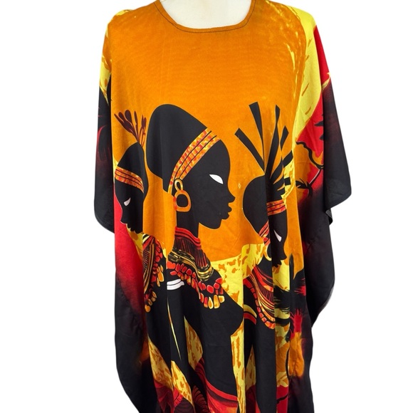African/tribal kaftan, Free Size, colorful, ethnic, boxy cut, flowy, casual - Picture 2 of 10